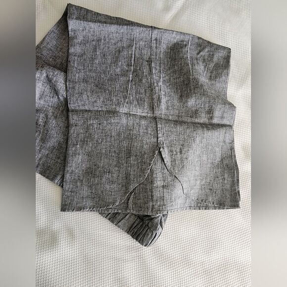 Cynthia Rowley Gray Linen Blend Crop Wide Leg Pants - Picture 12 of 12